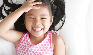 Girl after fluoride treatment in Marlton