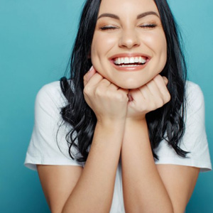 Lady smiles radiantly