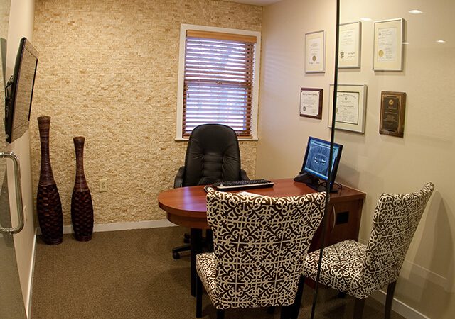 Dental patient consultation area