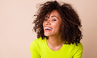 Young woman smiling