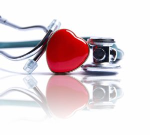 heart with a stethoscope